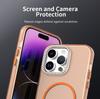 For iPhone 14 Pro Case Compatible with MagSafe TPU+PC+PET Phone Cover Rhinestone Decor Lens Frame
