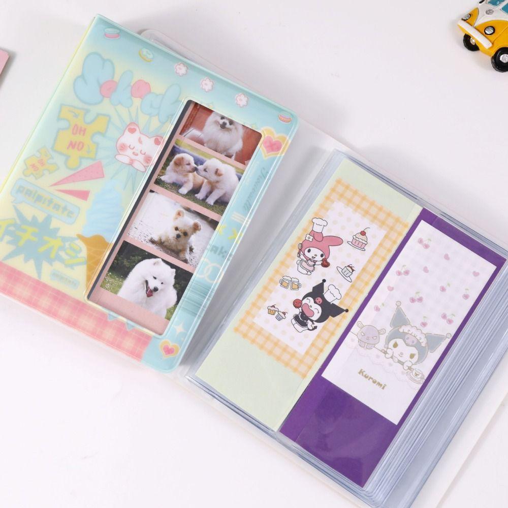 Clear Pockets Photo Album Holder Cute Cartoon Small Card Collect Book Letters