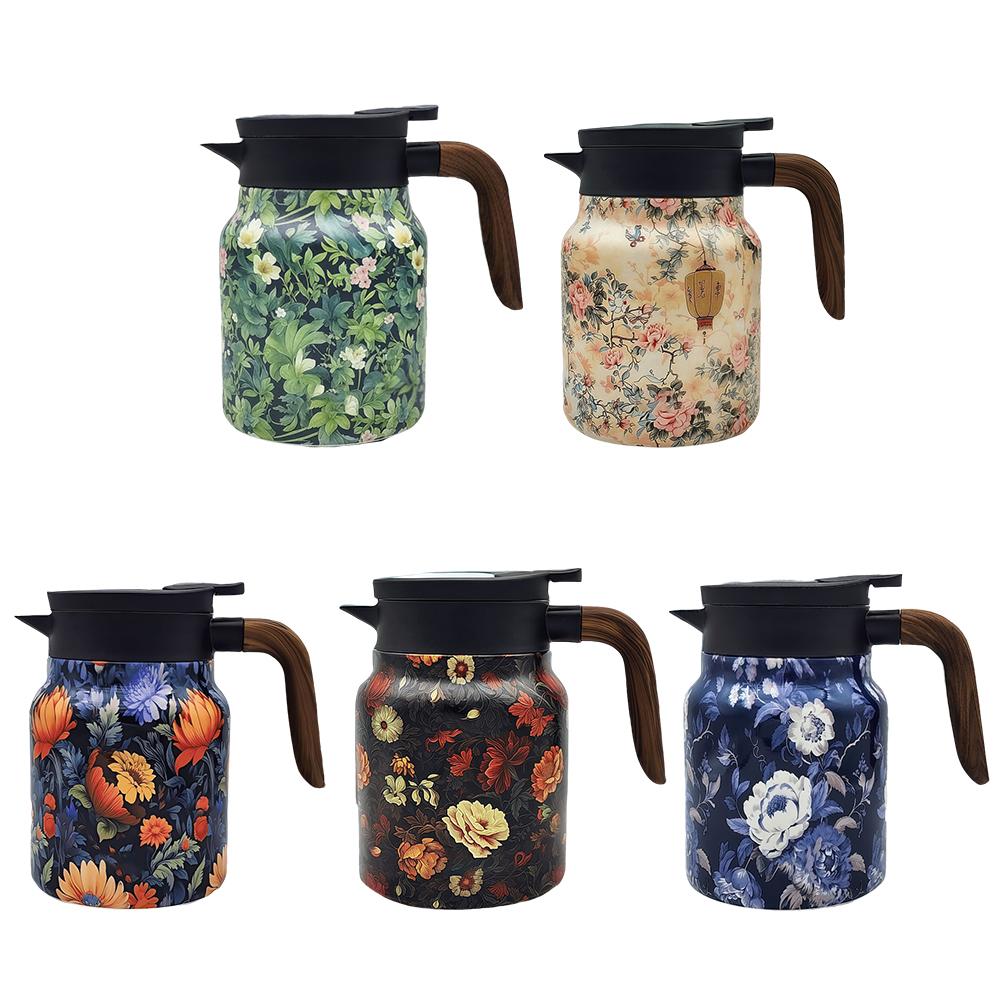 Кофейник большой емкости из стали 316 объемом 1000 мл с термическим разделением, простой, изысканный, I0A4