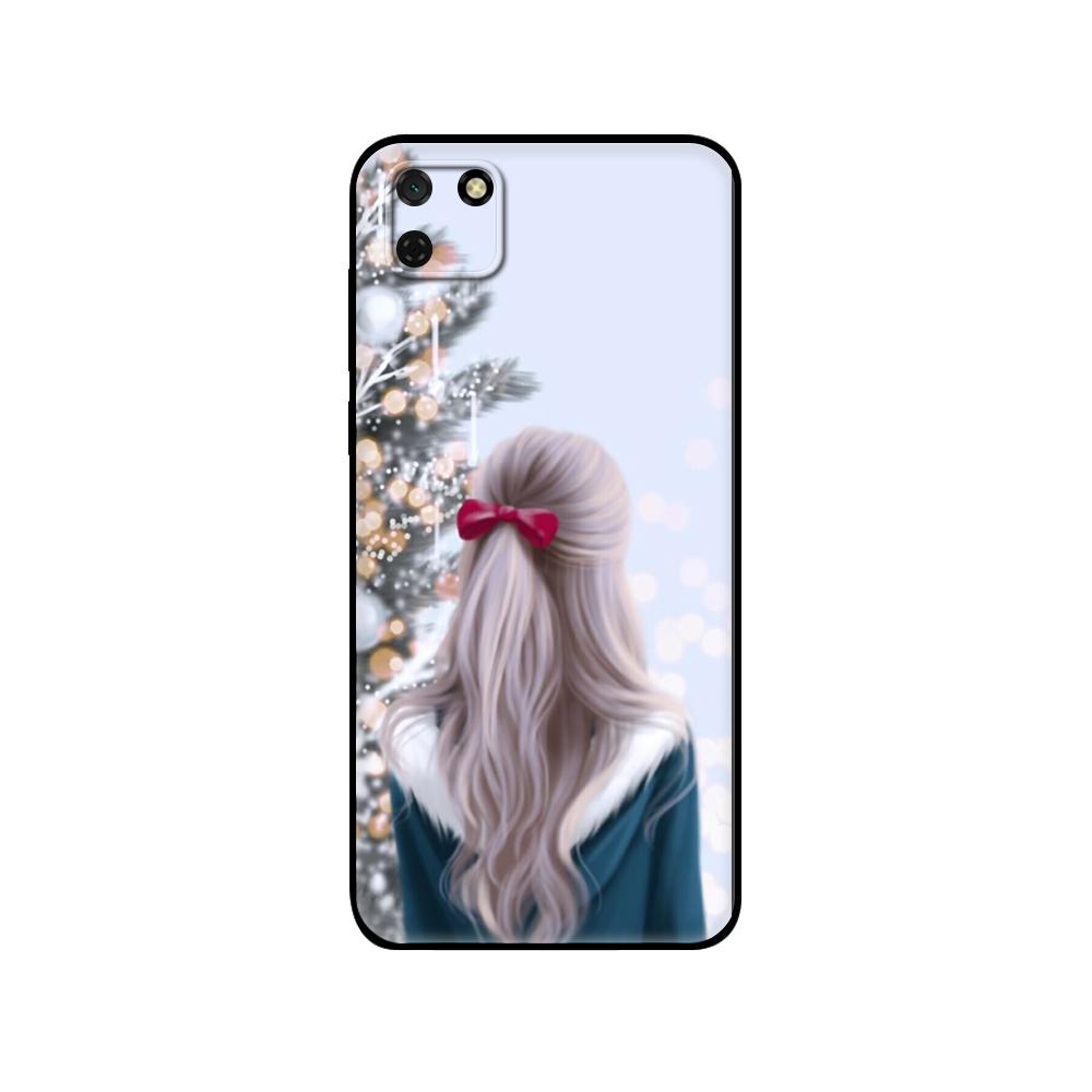 Черный чехол из ТПУ для Huawei Y9S Y6S Y8S Y5P Y7P Y8P чехол для Huawei Y5 lite Prime 2018 Y6 2019 чехол Fashion Girl Merry Christmas