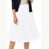 Европейская и американская юбка миди А-силуэта со складками и эластичной высокой талией