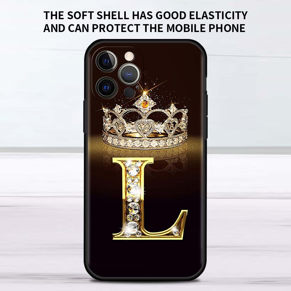 Чехол для телефона Letter Gold Girl Fashion Coque для iPhone Xiaomi Mi Samsung Galaxy Redmi Note AS 11 12 13 14 15 22 23 24 5G Pro Plus Max Fe Ultra