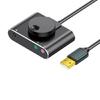 USB Sound Card with Volumes Control USB to 3.5mm Adapter Stereo External Sound Card for PC Laptop Desktop Headsets