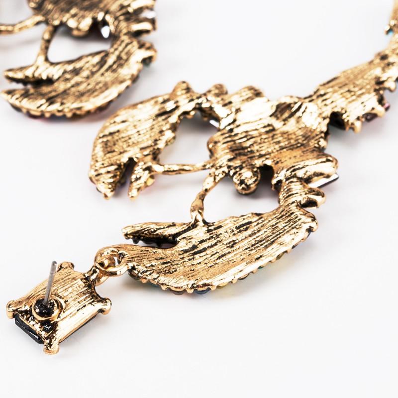 Acrylic Lobster Statement Earrings With Rhinestone Embellishment Women Vintage Chic Fashion Jewelry 2025 Collection