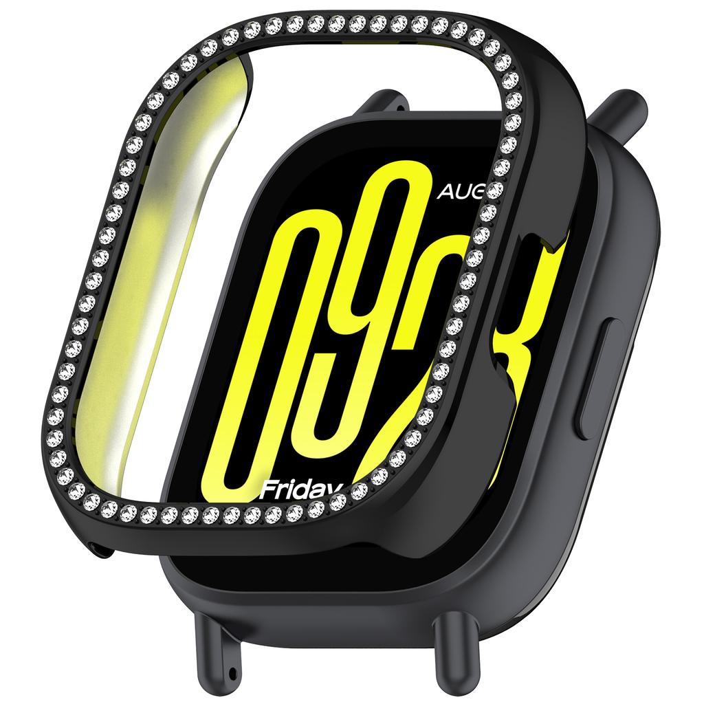 Для Xiaomi Redmi Watch 5 Active Чехол для часов Декор стразами Полый Гальванический ПК Чехол для часов