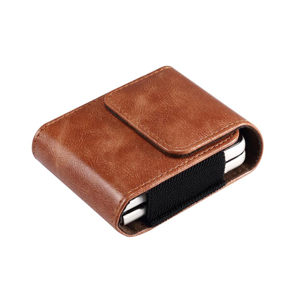 Роскошный кожаный чехол для телефона с зажимом на ремень, поясная сумка для Samsung Z Flip 5 4 3 5G, Galaxy Z Flip5 Flip4, Oppo Find N2 Flip, мужская кобура Moto Razr 40