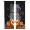 Хэллоуин Ужас Тыква Летучая мышь Прозрачные Шторы Домашние Оконные Украшения Волан Тюль Шторы Для Гостиной Спальни Кухни