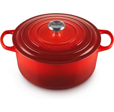 Чугунная жаровня Le Creuset Signature круглая 28 см вишнево-красная 6,7 л (21177280602430)