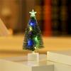 1/2/3pcs Mini Christmas Trees With LED Lights Colorful Pine Needle Xmas Tree Light Desktop Decoration Small Ornaments New Year