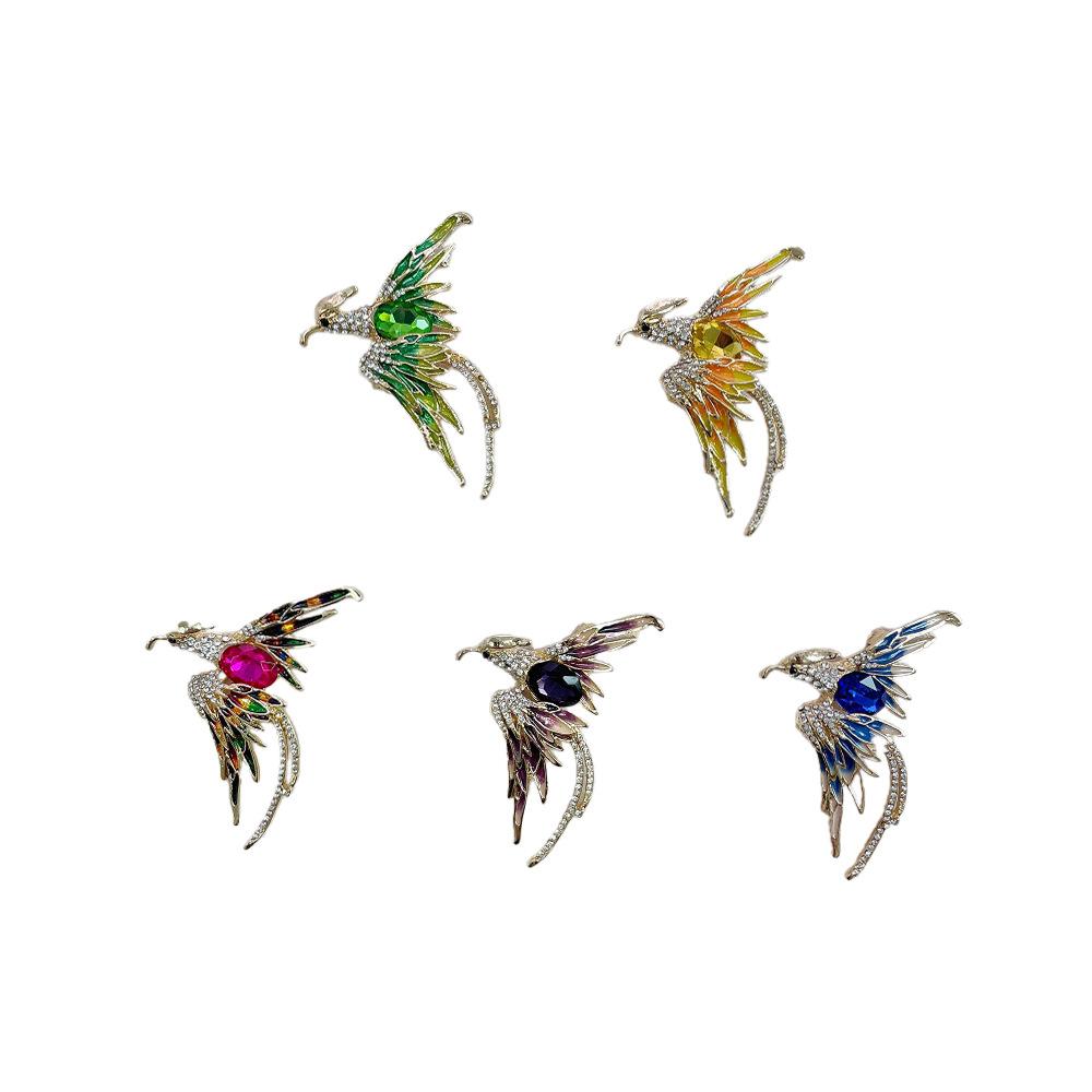 Высококачественная роскошная брошь Phoenix Diamond Brooch, модная брошь Sense с инкрустацией из кристаллов, аксессуары для пальто и костюма, подарок для женщин