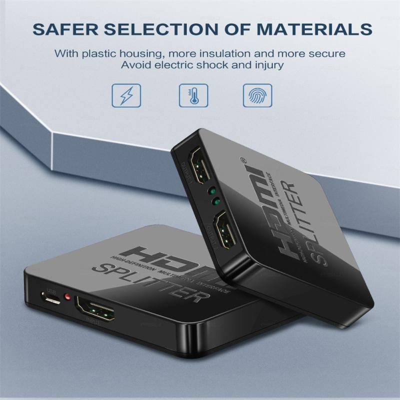 HDMI-совместимый разветвитель 1 в 2 выхода 4k HDMI-совместимый разветвитель Full Hd 1080p 3D-адаптер усилителя