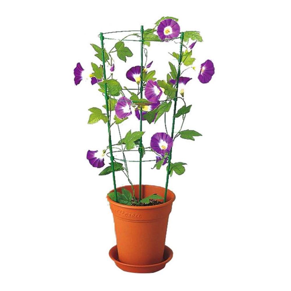 45cm/60cm Climbing Vine Rack Plant Potted Support Frame Plastic Coated Steel Flower Vegetables Decorative Trellis Bracket 1Pc