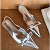 Fashion New Women's Versatile Bow Strap Women's High Heels Fashion Elegant Sexy Pointed Temperament Suitable for Women To Wear Sandals