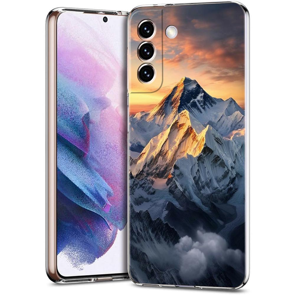 Гора Эверест первый в мире Чехол для телефона Для Samsung Galaxy S24 Ultra S23 FE S22 S20 S21 5G S10 S9 Plus S10E S8 Мягкий прозрачный чехол