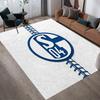 FC Schalke 04 Flannel Pattern Square Carpet,Area Rug,Carpet Rug for Living Room Bedroom Sofa Playroom Decor,Non-slip Floor Mat