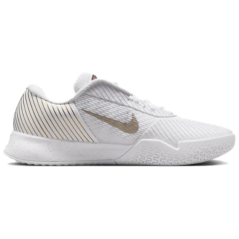 Nike Court Vapor Pro 2 Hc Wmb Белые Кроссовки с Зернистой Отделкой, Металлическим Золотом и Большим Пурпурным HF3632-100