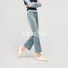 Женские ретро укороченные расклешенные эластичные джинсы YERAD