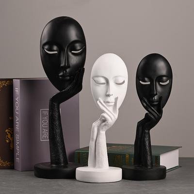 1 шт. Современный декор дома, украшение для дома, аксессуары для дома, маска мыслителя, миниатюрные фигурки для гостиной, офиса, коридора