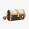 Light Luxury Old Flower Leather Small Bag Cylinder Bag 2023 New Pillow Bag Chain Strap Single Shoulder Crossbody Women's Bag 5263