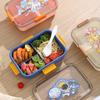 3-Compartment Plastic Lunch Box Students Office Workers Microwave Safe BPA Food Container 1L