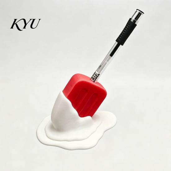 Student Desk Organizer Cute Melting Popsicle Pen Holder, Unique Decorative Stationery Organizer, Colorful Marker Holder Durable PLA Container