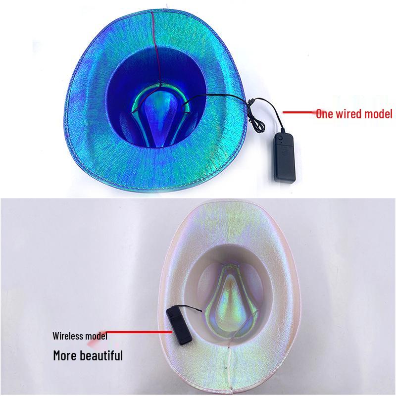 Темно-синяя матросская светодиодная светящаяся вышитая капитанская шляпа для фестивалей и выступлений