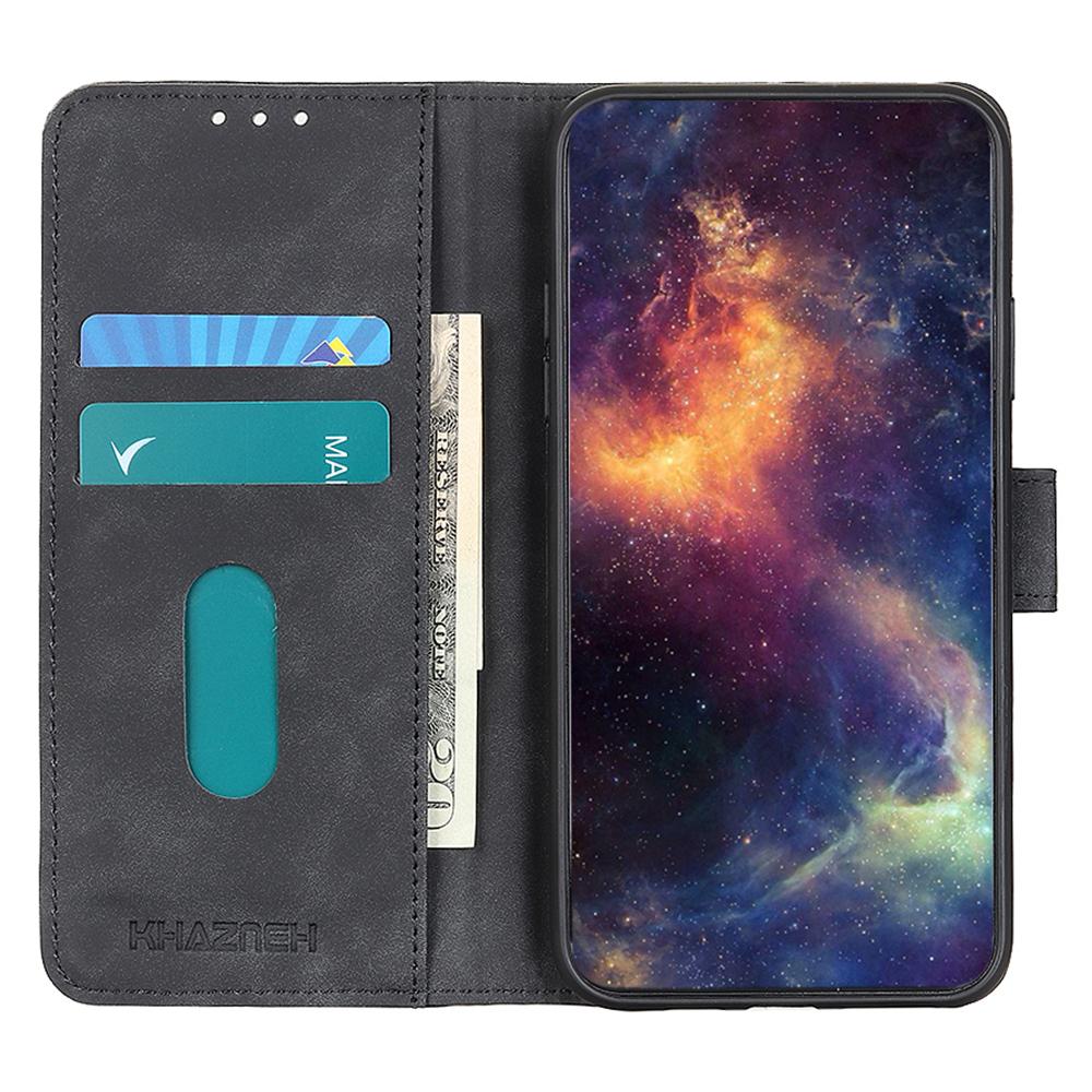 KHAZNEH For Google Pixel 7a Phone Leather Case Retro Texture Phone Cover with Stand Wallet