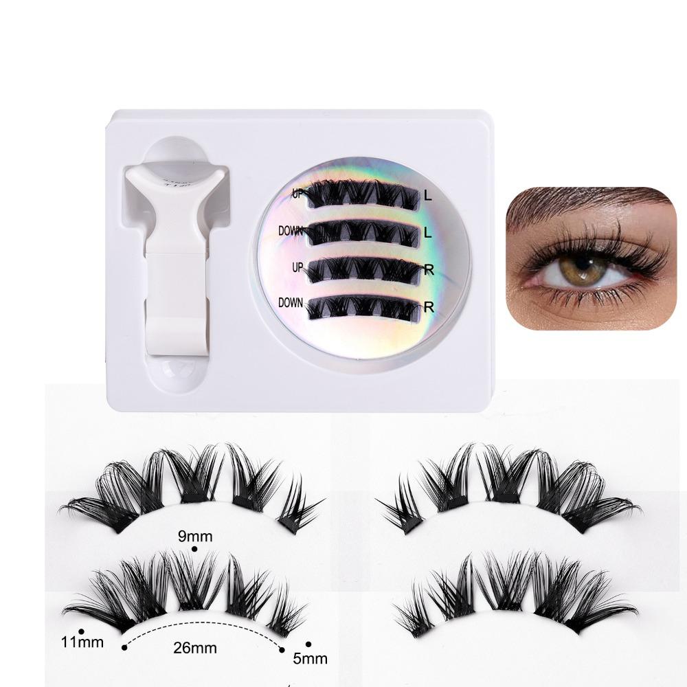 Reusable Non-glue False Eyelashes 3D Manga Lashes Long Lasting Magnetic Eyelash Kit Novice