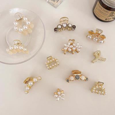 2025 Заколка для волос высокого класса для женщин, прическа «полупучок» - Маленькая заколка-краб, головной убор