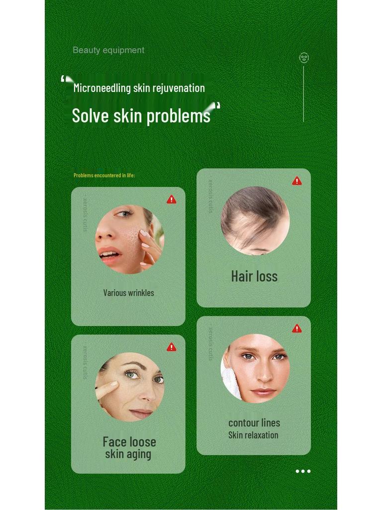 Регулируемый мезороллер для красоты и роста волос - Штамп DRS140A, локальное увлажнение, настройка длины игл, рост волос - Модель 120A