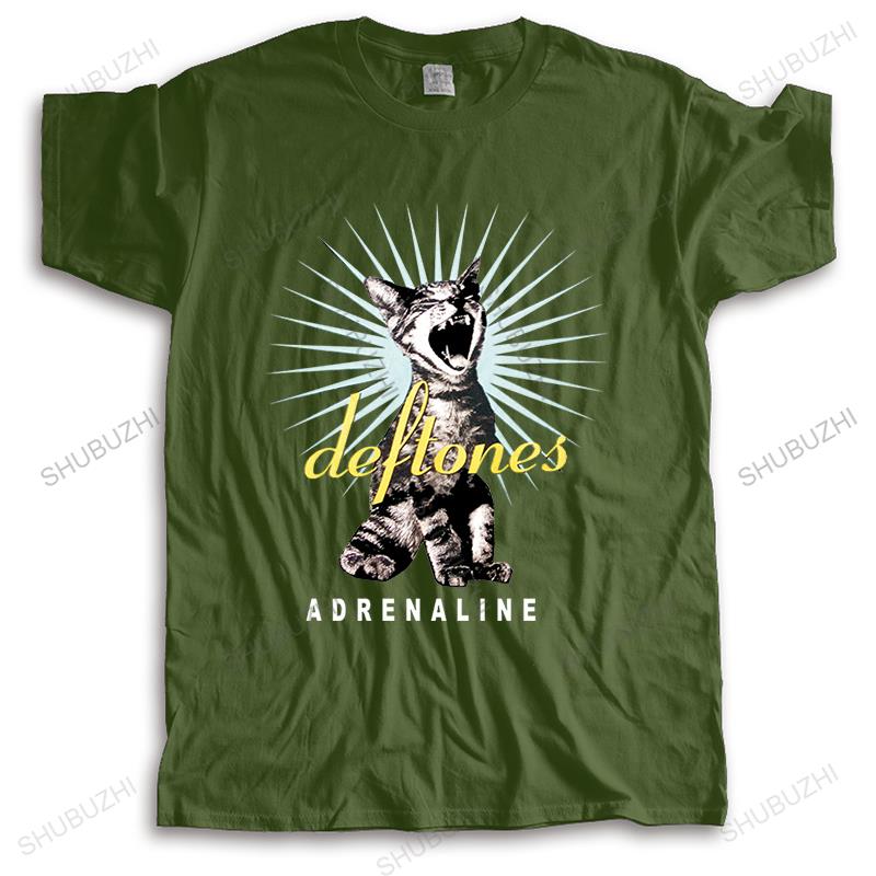 New Arrived Streetwear Tshirt Men Summer Top Tees DEFTONES ADRENALINE Mens High Quality T-shirt Brand Clothing Euro Size TOPS