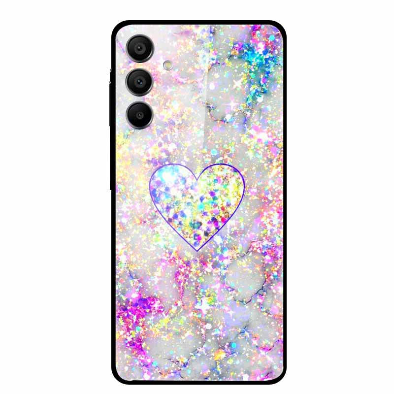 Закаленное Стекло Чехол для Samsung Galaxy A16 5G Задняя Крышка Жесткий Чехол для SamsungA16 Чехол для Телефона Fundas Крутой Защитный Милый Бампер