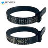 2Pcs Black US UK Ring Sizer Measuring Tool Plastic Reusable Finger Size Gauge Measure Belt for Measuring Wedding Rings Proposal Rings