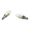 Светодиодные лампочки-свечи E12 E14 2 Вт 2835 SMD 24 светодиода с прозрачным стеклянным корпусом 85-265 В заменяют галогенные лампы 25 Вт для люстры