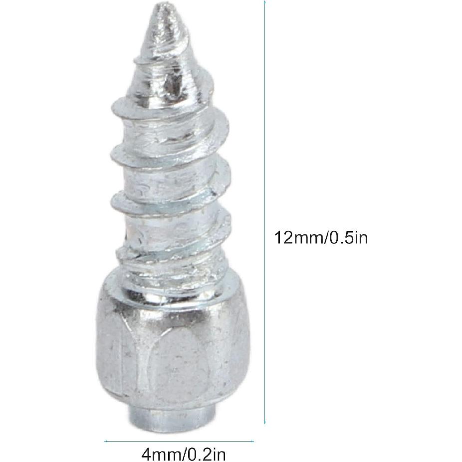 Snow Tire Studs, Anti Skid Snow Spikes for Car, Motorcycle, Scooter, Electric Vehicle ¨C 100Pcs Steel Studs with Installation