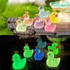 Glow-in-the Dark Duckling Ornament Cartoon Color Luminous Duck Resin Ornament Micro Landscape Desktop Car Decoration Accessories