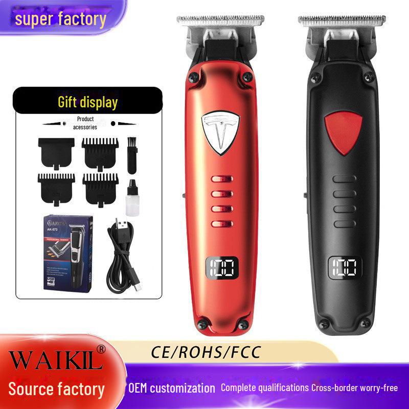 Цифровой дисплей USB перезаряжаемая машинка для стрижки волос - электрический триммер для волос и бритва