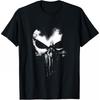 Футболка Marvel Punisher Унисекс С коротким рукавом Дышащий Хлопок Свободный крой Круглый вырез Уличный Топ для Мужчин