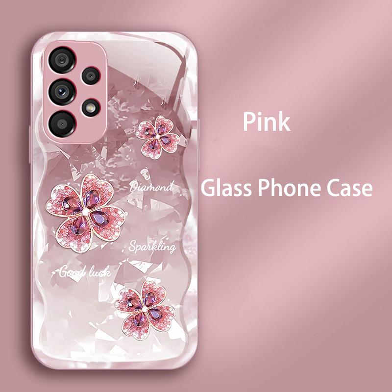 Luxury Tempered Glass Case for Samsung Galaxy A52 A52S A72 A22 A13 Lte A12 M12 A50 A50S A30S A20S Hard Shockproof PC Cover Funda