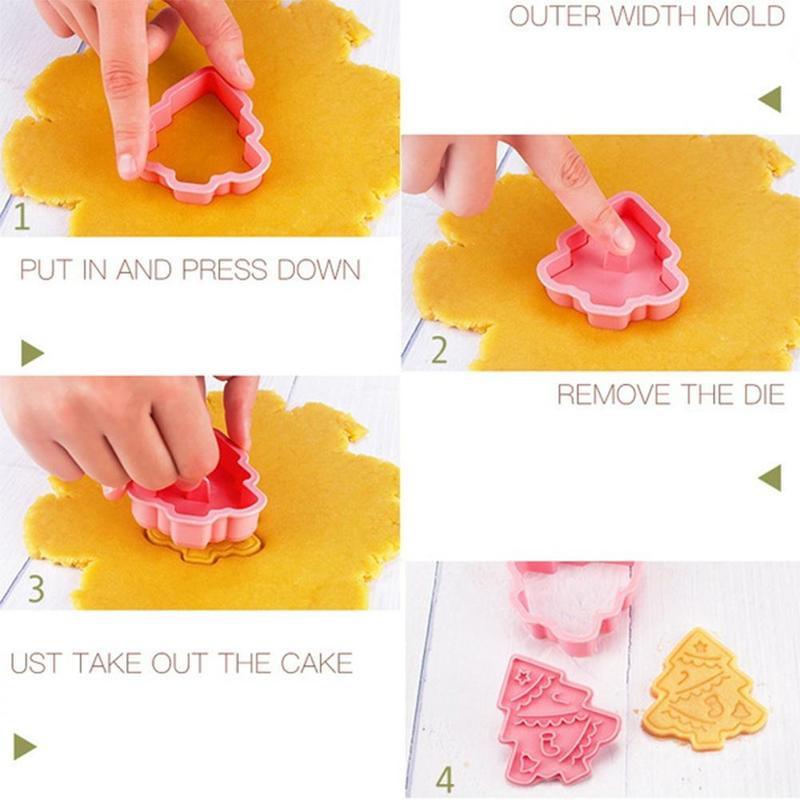 8 шт./компл. DIY форма для печенья с героями мультфильмов, рождественские формочки для печенья, АБС-пластик, форма для выпечки, инструменты для печенья, инструменты для украшения торта