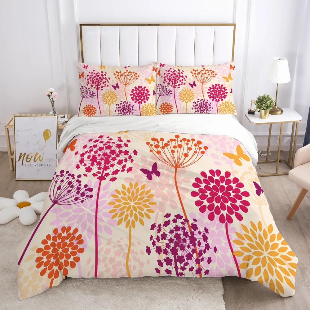 Bedding Set Duvet Cover Pillowcases Comforter/Quilt/Blanket Cover Luxury 3D HD Quality Printed Reactive Queen Single Leaf