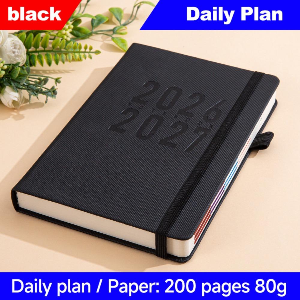 Pu Leather A5 Agenda Planning Notebook 12 Months To-do List Notebook Stationery
