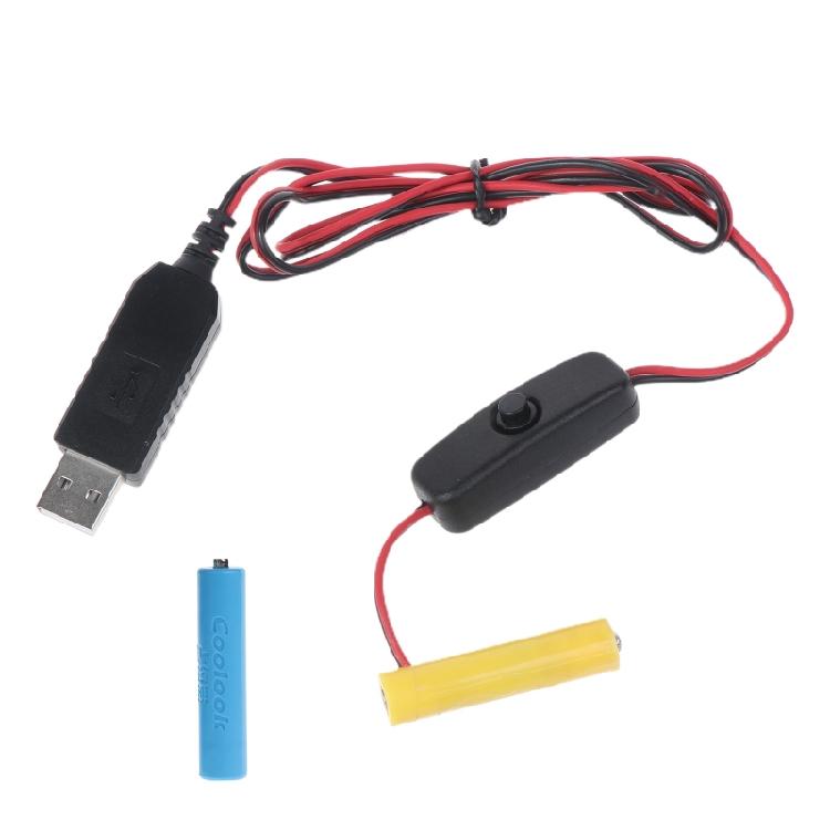 Универсальный USB-преобразователь питания 3 В для батареек AAA, заменитель 2 шт. батареек AAA
