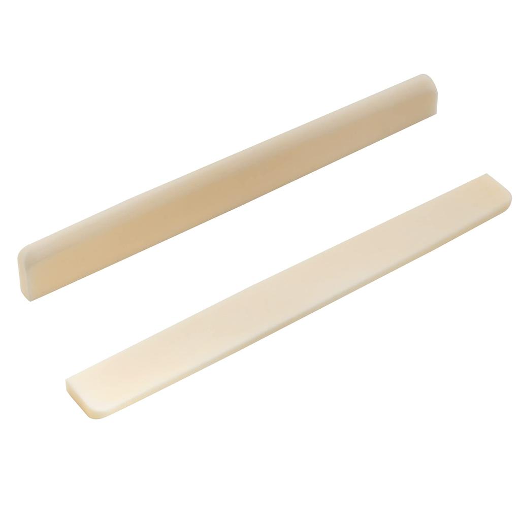 Musiclily Beef Bone Saddle Bone Saddle for Classical Guitar 80x3x9mm DJ-02 (2 Pieces)