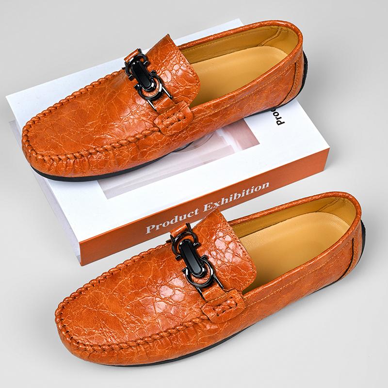 Стильные мужские лоферы ручной работы, повседневная кожаная обувь, универсальные мужские деловые лоферы, уличная мягкая обувь слипоны, дорожные мокасины