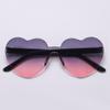 Trendy Gradient Lenses Candy Color Party Sun Glasses Heart-shaped Sunglasses Heart Glasses Shades