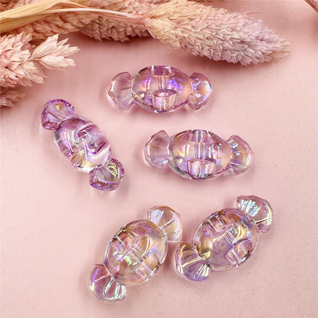 Home Party Supplies Materials DIY Bracelet 5pcs 14.5*31mm Jewelry Accessories Candy Loose Beads Transparent Jewelry Making Mobile Phone Chain