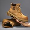 Новые удобные высокие ботинки для отдыха, нескользящие мужские ботинки для мотоциклистов со шнуровкой, замшевые кожаные ботинки для отдыха на открытом воздухе, мужские ботильоны, кроссовки