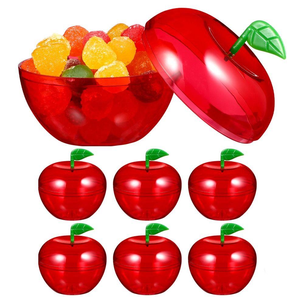 6 Pcs Red Chocolate Candy Box Small Plastic -shape Boxes Holiday Candy Boxes Christmas Decoration