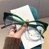 Fashionable Contrasting Cat Eye Presbyopia Glasses New Large Frame Polygonal Anti Blue Light Glasses Stylish Women Eyewear
